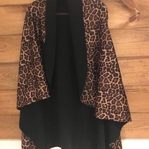 Long cheetah print vest